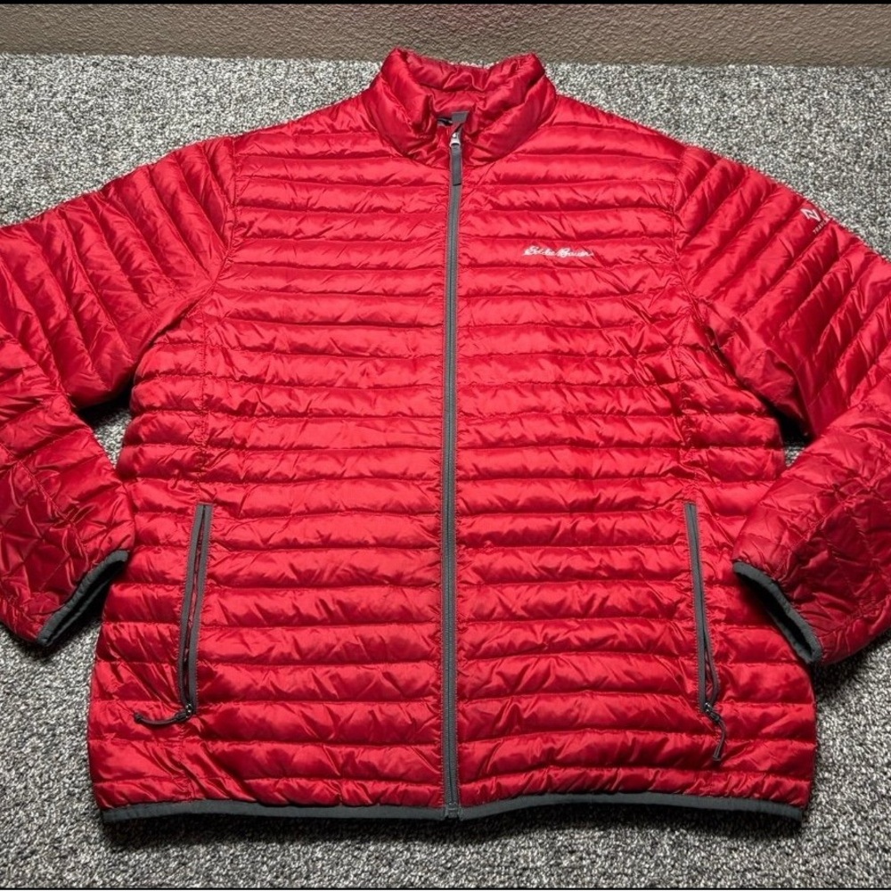 Eddie Bauer Men's Vibrant Red Puffer Jacket Xl